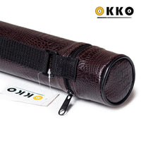 OKKO Billiard Hard Round Case Croco Dark Brown 1x1