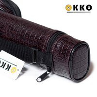 OKKO Billiard Hard Deluxe Oval Case Croco Dark Brown 1x1