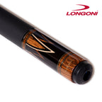 Longoni Flames Leather Pool Cue Butt