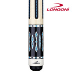 Longoni Black Mamba II Leather Strips Pool Cue Butt
