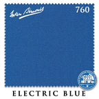 12 ft Simonis 760 Electric Blue Pool Table Cloth with 6 Pre-Cut Rails