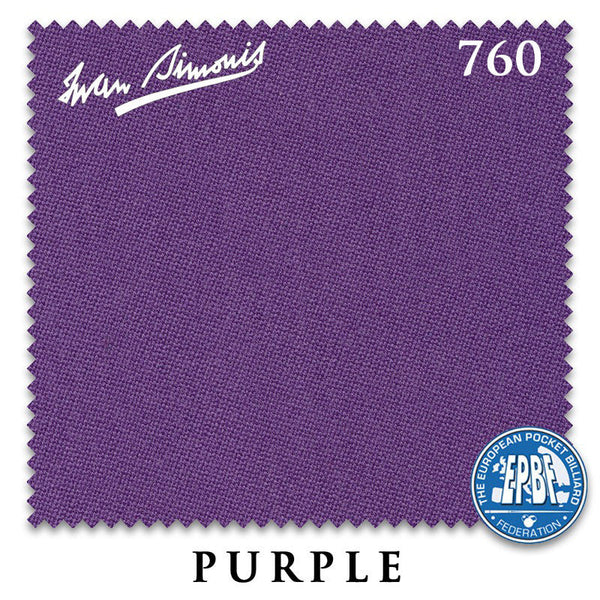 10 ft Simonis 760 Purple Pool Table Cloth with 6 Pre-Cut Rails