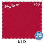 12 ft Simonis 760 Red Pool Table Cloth with 6 Pre-Cut Rails