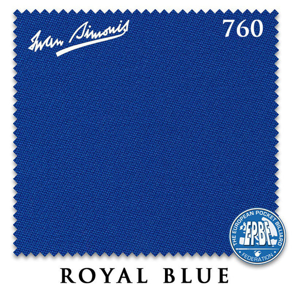 12 ft Simonis 760 Royal Blue Pool Table Cloth with 6 Pre-Cut Rails
