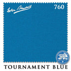 12 ft Simonis 760 Tournament Blue™ Pool Table Cloth with 6 Pre-Cut Rails
