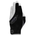 Predator Billiard Glove for Left Hand Black w/Grey Logo S/M