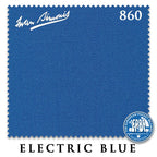 8 ft Simonis 860 Electric Blue Pool Table Cloth with 6 Pre-Cut Rails