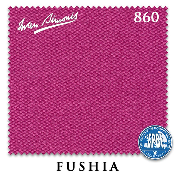 7 ft Simonis 860 Fuchsia Pool Table Cloth with 6 Pre-Cut Rails
