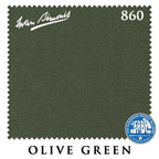 12 ft Simonis 860 Olive Green Pool Table Cloth with 6 Pre-Cut Rails