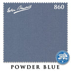 8 ft Oversized Simonis 860 Powder Blue Pool Table Cloth with 6 Pre-Cut Rails