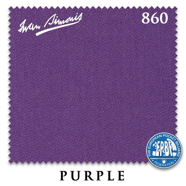 8 ft Simonis 860 Purple Pool Table Cloth with 6 Pre-Cut Rails