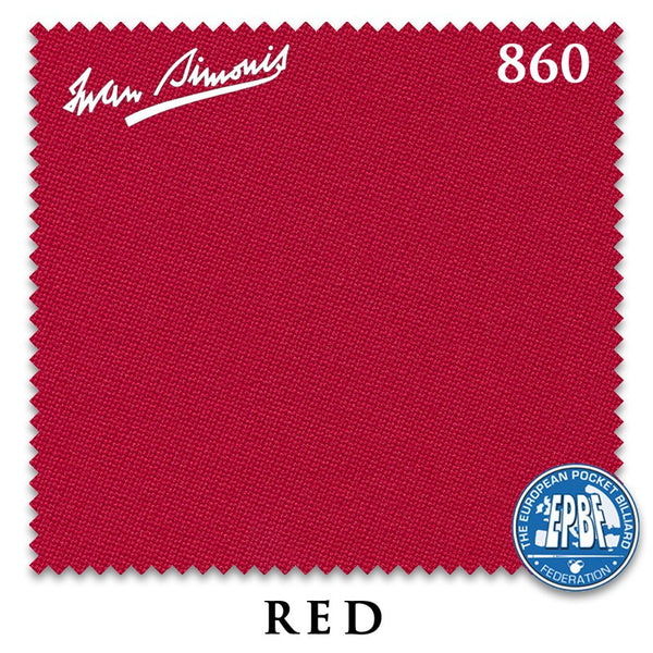 Simonis 860 Red Pre-Cut Rails Only, No Cloth
