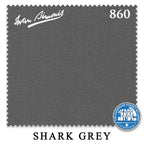 10 ft Simonis 860 Shark Grey Pool Table Cloth with 6 Pre-Cut Rails