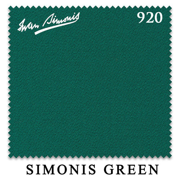 10 ft Simonis 920 Simonis Green™ Pool Table Cloth with 6 Pre-Cut Rails