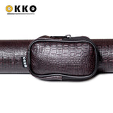 OKKO Billiard Hard Round Case Croco Dark Brown 1x1