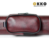 OKKO Billiard Hard Deluxe Oval Case Burgundy 1x1
