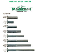 1/2" Weight Bolt for McDermott, Lucky, Star Cue