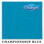 10 ft Championship Challenger™ Championship Blue Pool Table Cloth with 6 Pre-Cut Rails