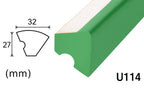 OKKO U-114 Carom Table Rail Rubber 305 cm, Set of 3