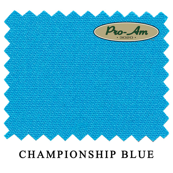 8 ft Oversized Championship Pro-Am™ Championship Blue Pool Table Cloth with 6 Pre-Cut Rails