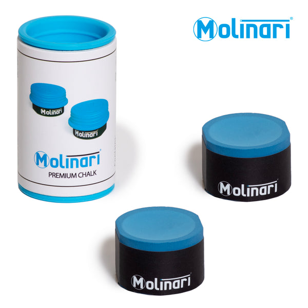 Molinari Billiard Chalk Blue 2-pack