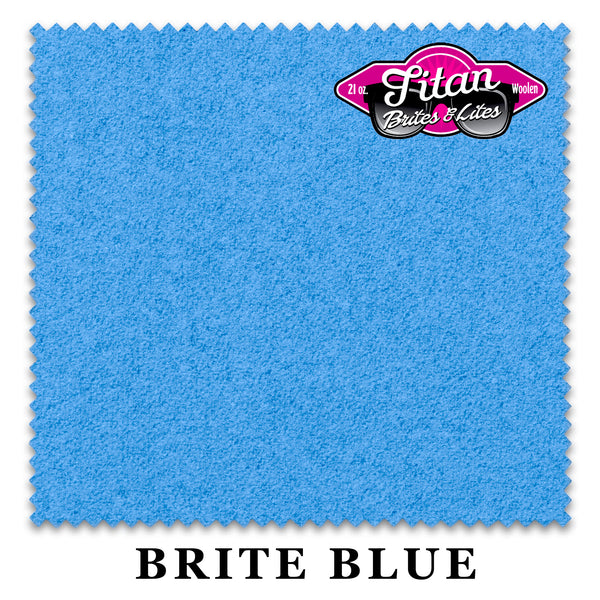 8 ft Championship Titan Brites & Lites™ Brite Blue Pool Table Cloth with 6 Pre-Cut Rails