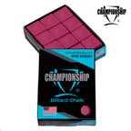 Championship Billiard Chalk Burgundy 12 pcs