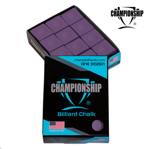 Championship Billiard Chalk Plum 12 pcs
