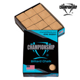 Championship Billiard Chalk Tan 12 pcs