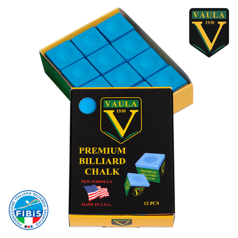 Vaula Billiard Chalk Blue 12 pcs