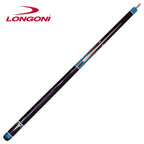 Longoni Galaxy Cyan Lizard Style Leather Pool Cue Butt