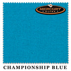 10 ft Championship Mercury Ultra™ Championship Blue Pool Table Cloth with 6 Pre-Cut Rails