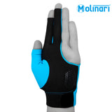 Molinari Billiard Glove for Left Hand Cyan XL