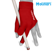 Molinari Billiard Glove for Left Hand Red XL