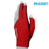 Molinari Billiard Glove for Left Hand Red L