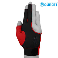 Molinari Billiard Glove for Left Hand Red M