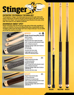 McDermott Stinger NG01W Break/Jump Pool Cue FREE Hard Case