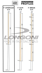 Longoni Flames Leather Pool Cue w/Luna Nera Shaft