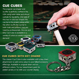 Cue Cube Tip Tool 2 in 1 Silver and Master Chalk Combo