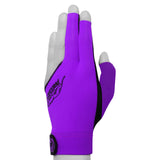 Predator Billiard Glove for Left Hand Purple w/Black Logo XXL