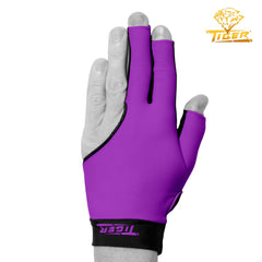 Tiger-X Pro Billiard Glove for Left Hand Purple L