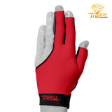 Tiger-X Pro Billiard Glove for Left Hand Red S