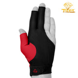 Tiger-X Pro Billiard Glove for Left Hand Red S
