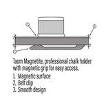 Taom Magnetite Combo Billiard Chalk Holder and Pyro Chalk Blue