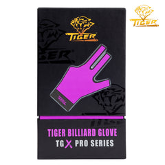 Tiger-X Pro Billiard Glove for Left Hand Purple L