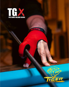 Tiger-X Pro Billiard Glove for Left Hand Black XL