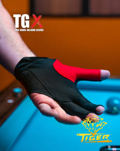 Tiger-X Pro Billiard Glove for Left Hand Black XL