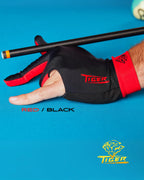 Tiger Pro Billiard Glove for Left Hand Red M
