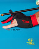 Tiger Pro Billiard Glove for Left Hand Red XL