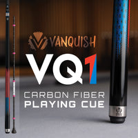 McDermott Vanquish VQ1 Carbon Fiber Playing Pool Cue 12 mm Tip No Wrap FREE Hard Case